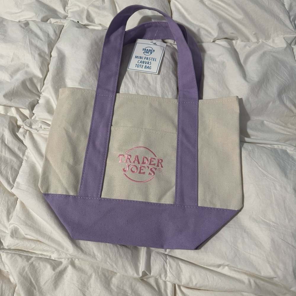 Trader Joe’s Pastel Mini Canvas Tote Bag